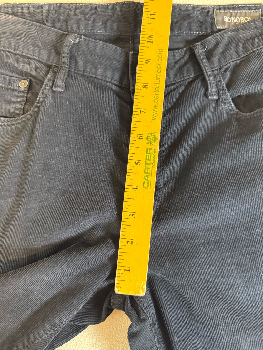 Bonobos Corduroy Pants Mens 32 X 30 Straight Leg Dark Blue Flex Weekday Chino - Picture 5 of 13